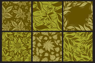 Autumn patterns vector