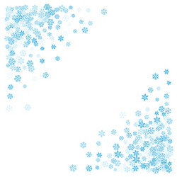 frame or border of random scatter snowflakes vector