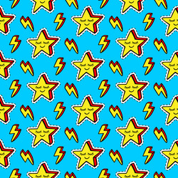 Colorful comic bright seamless pattern Royalty Free Vector