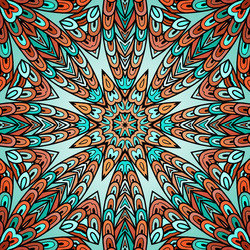 seamless pattern with colorful circle ornament vector image