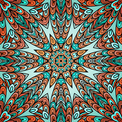 Seamless pattern with colorful circle ornament vector