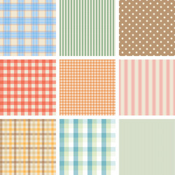 set of 9 seamless abstract retro pattern vector image