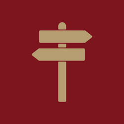 signpost icon pointer symbol flat vector image