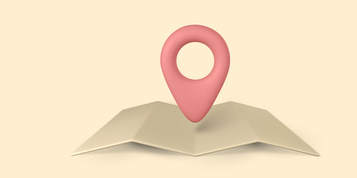 3d pin point marker with shadow location icon vector image