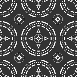 Abstract seamless pattern with round geometric vector