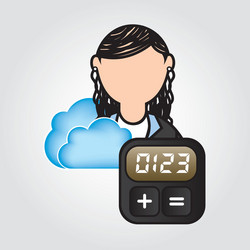 cloud computing design vector image