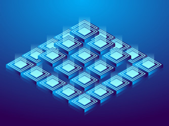 cryptocurrency and blockchain vector image