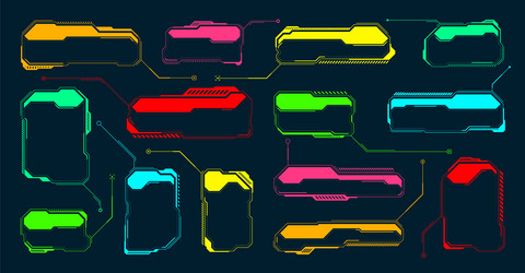 futuristic hud or ui elements sci-fi user vector image