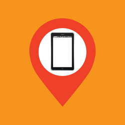 pointer map mobile phone navigation vector image
