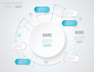 template for diagram graph presentation and chart vector image