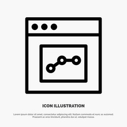 analytics communication interface user line icon vector image