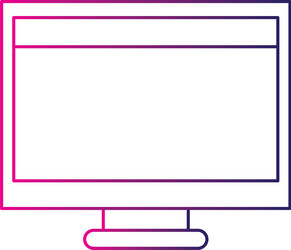 color line computer technology with screen vector image