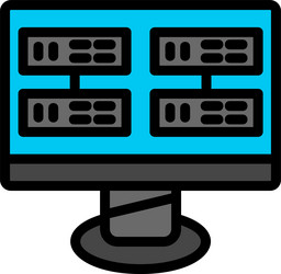 computing line filled style icon design vector image