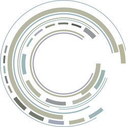 geometric hud sc-fi gui ui circular elements vector image