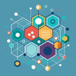 geometric network background plexus line web conce vector image