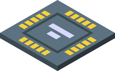 gyroscope processor icon isometric style vector image