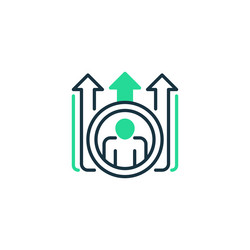 increase in users line icon universal creative vector image