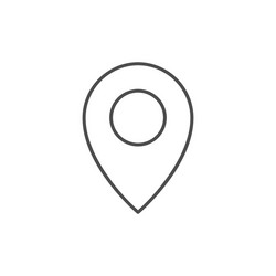 map pointer line outline icon vector image