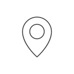 map pointer line outline icon vector