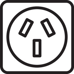 plug socket icon template black color editable vector image