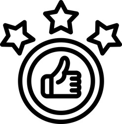 reliability linear style icon design vector image