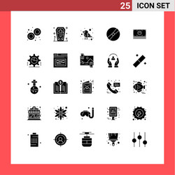 set 25 modern ui icons symbols signs for money vector