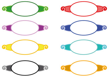 set of colorful abstract isolated labels vector image
