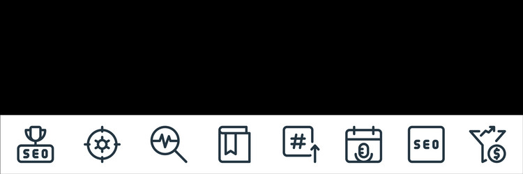 web apps seo line icons linear set quality vector image