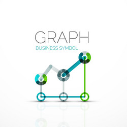 abstract logo idea linear chart or graph vector image