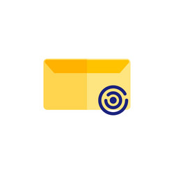 message icon design flat style mail vector image