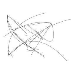 random curvy squiggly tangled lines knot loop vector image