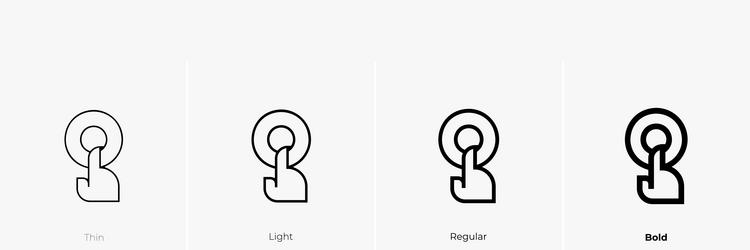 start button icon thin light regular and bold vector image