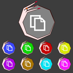 edit document sign icon content button set vector image
