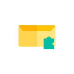 message icon design flat style mail game vector image