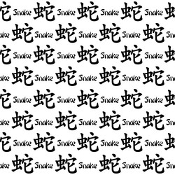 seamless pattern with black chinese hieroglyphs vector image