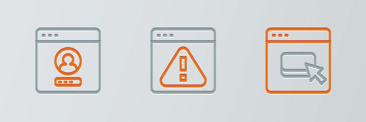 set line browser files create account screen vector image
