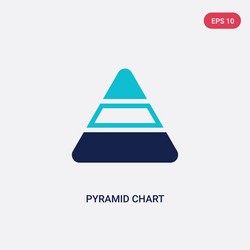 two color pyramid chart icon from analytics vector image