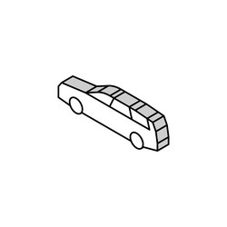 wagon car isometric icon vector