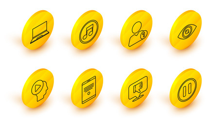 set line pause button dislike in speech bubble vector image