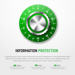 template of white banner with green mechanical vector image