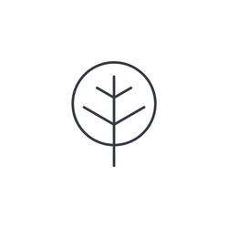 tree thin line icon linear symbol vector image