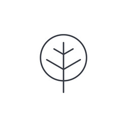 tree thin line icon linear symbol vector