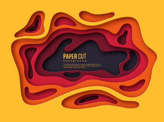 3d paper cut style background shapes with shadow vector image