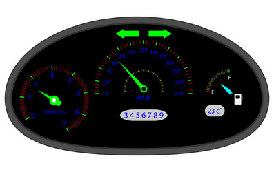 Car dashboard elements concept Royalty Free Vector Image