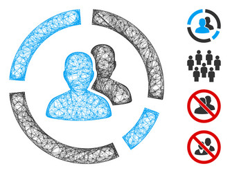 demography diagram web mesh vector image