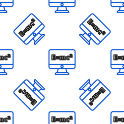 line math system equation solution on computer vector image