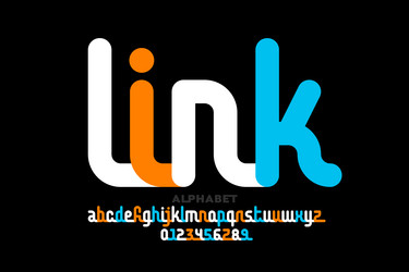 linked letters font vector image
