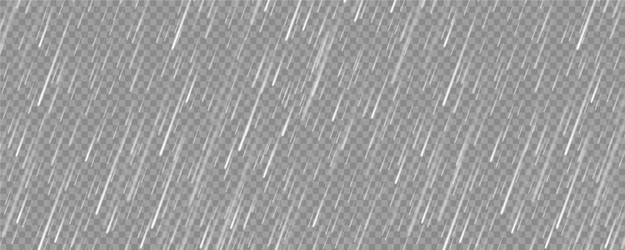 realistic rain texture on transparent background vector image