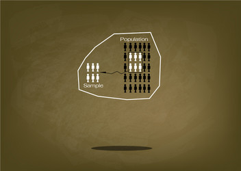 research process sampling from a target population vector image