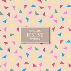 seamless colorful pattern with triangls vector image